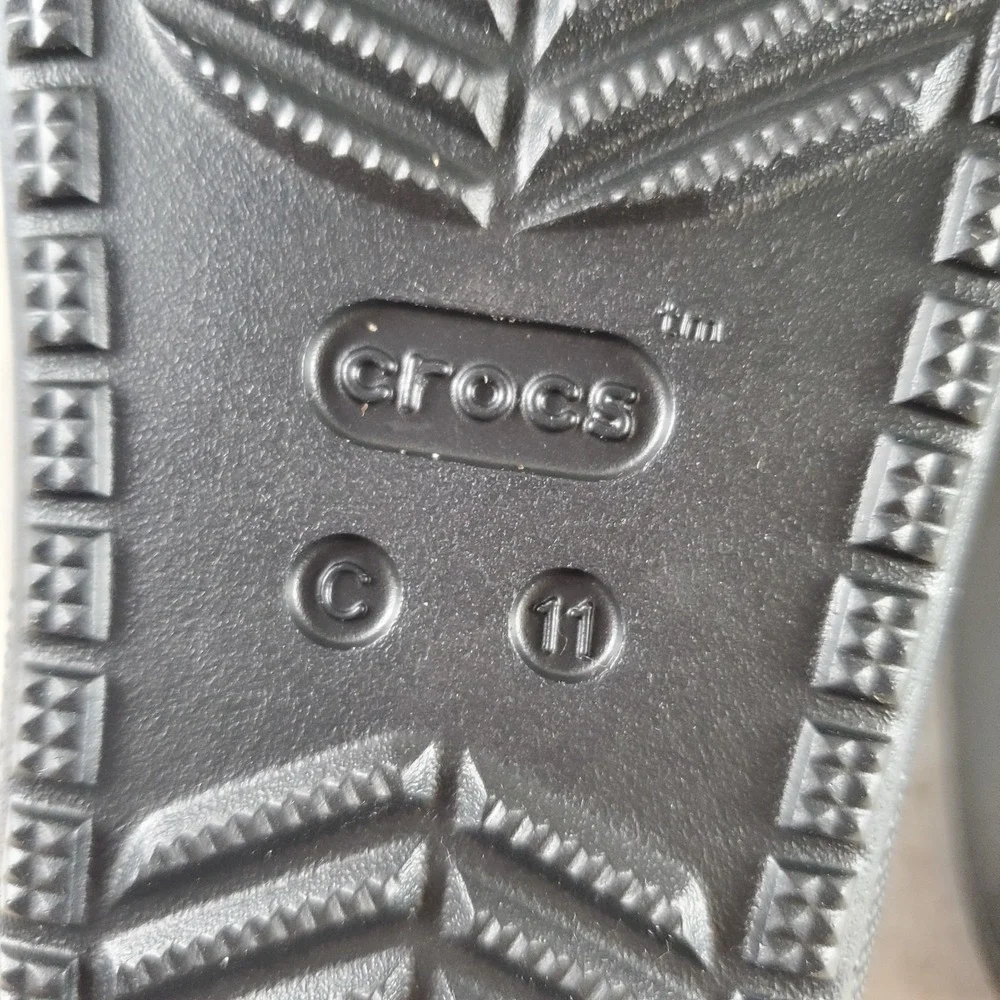 Crocs Classic Little Kids Sandals Sz 11 C11 Black Rubber Comfort Slip On